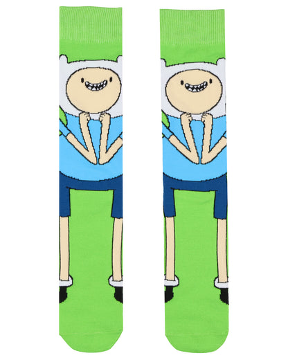 Adventure Time Socks Men's 3 Pairs Jake Finn BMO Mid Calf Crew Sock