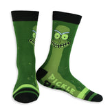 Rick and Morty Men's Pickle Rick 3 Pair Casual Crew Socks in Jar Container 6-12