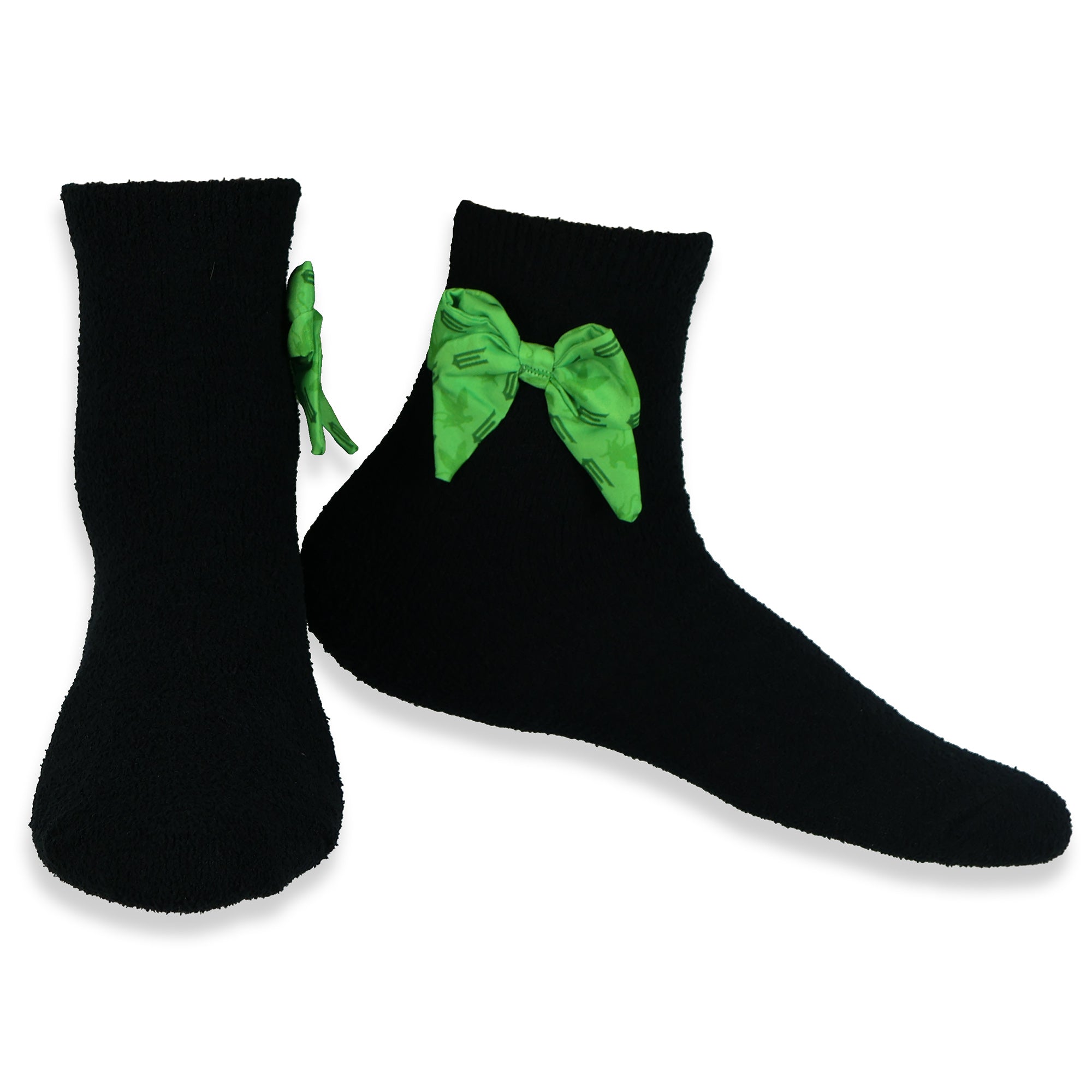 Wicked Elphaba and Glinda Women's 4 Pair Micro Cozy Socks in Cosmetic Bag 4-10