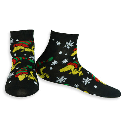 Peanuts Snoopy and Woodstock Adult 5 Pair Socks 2 Crew 3 Low Cut in Gift Box