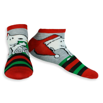 Peanuts Snoopy and Woodstock Adult 5 Pair Socks 2 Crew 3 Low Cut in Gift Box