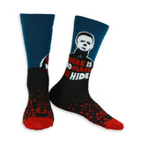 Halloween Michael Myers Men's 6 Pair Crew Socks with D.I.Y. Mask