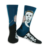 Halloween Michael Myers Men's 6 Pair Crew Socks with D.I.Y. Mask