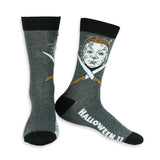Halloween Michael Myers Men's 6 Pair Crew Socks with D.I.Y. Mask