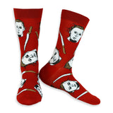 Halloween Michael Myers Men's 6 Pair Crew Socks with D.I.Y. Mask