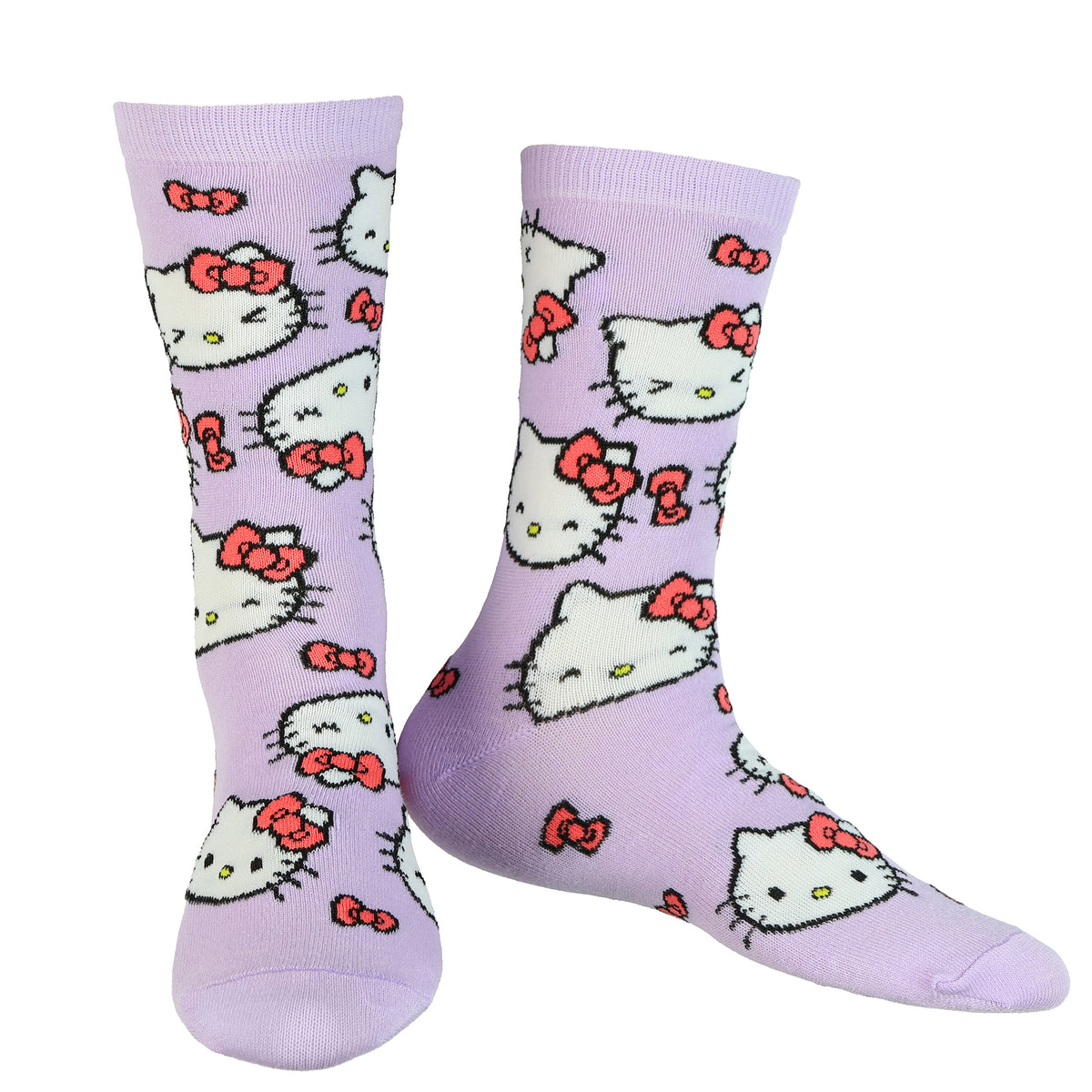 Sanrio Hello Kitty Crew Socks Women's 5 Pair Character Design Mid Calf OSFM