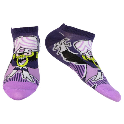 Powerpuff Girls Assorted Designs Women's 5-Pack No Show Ankle Socks