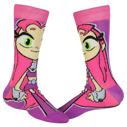 DC Comics Teen Titans Go! Crew Socks Men's Superhero Character 5 Pair OSFM