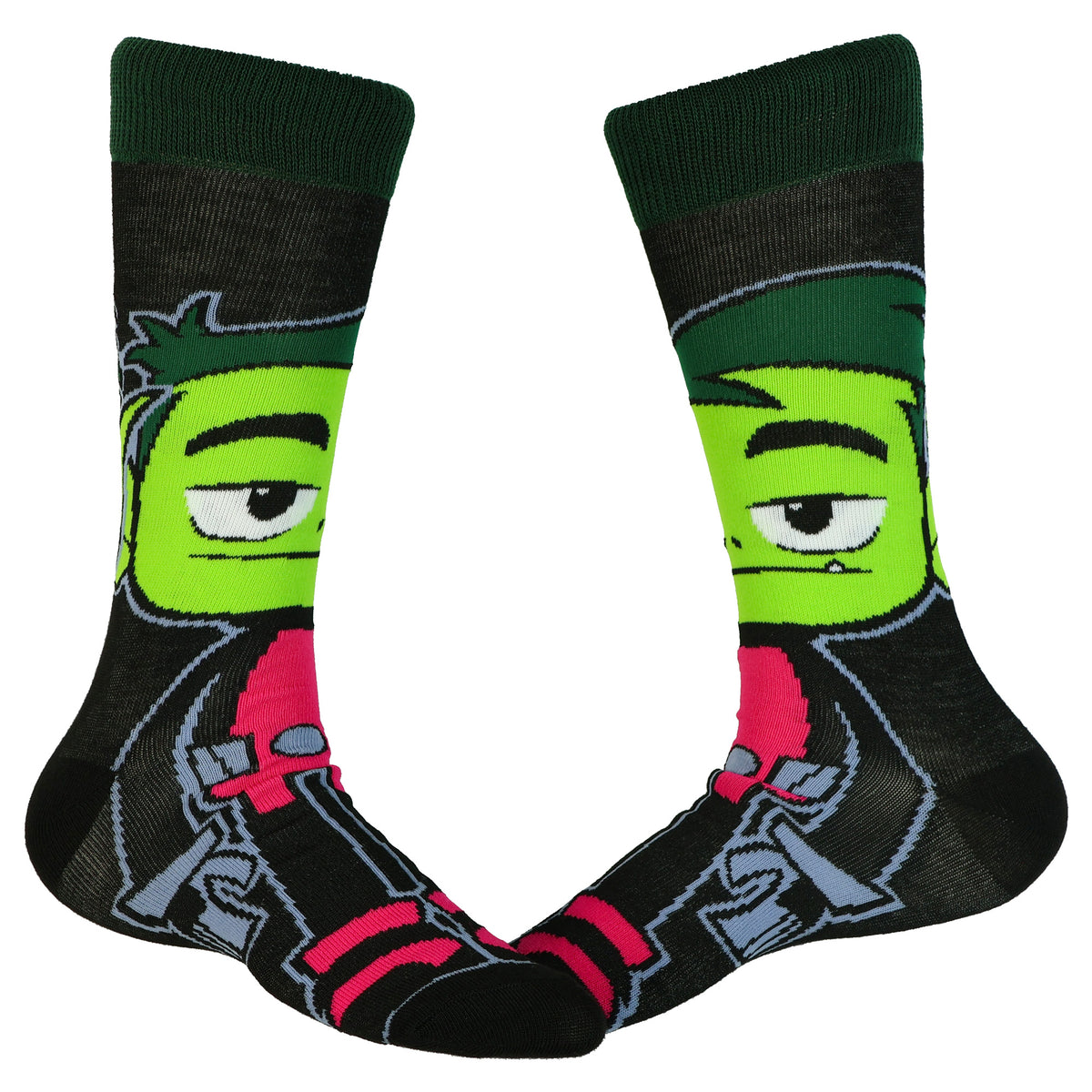 DC Comics Teen Titans Go! Crew Socks Men's Superhero Character 5 Pair OSFM