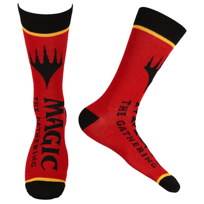 Magic The Gathering Socks Men's Mana Symbol 5 Pair Crew Sock Shoe Size 6-12