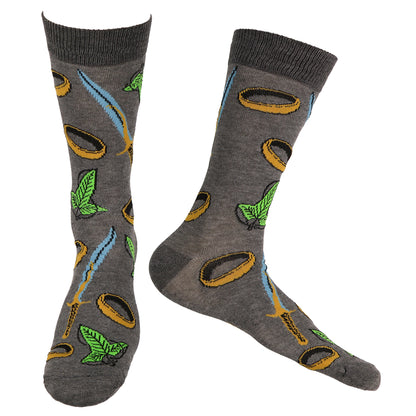Lord of the Rings Crew Socks Men's My Precious 5-Pack Mid-Calf, Size 6-12
