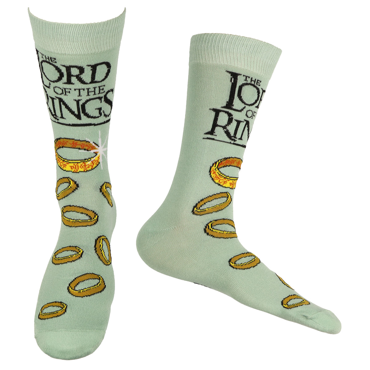 Lord of the Rings Crew Socks Men's My Precious 5-Pack Mid-Calf, Size 6-12