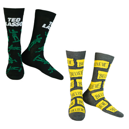 Ted Lasso Socks Biscuits With The Boss 5 Pair Crew Gift Box Set Shoe Size 6-12