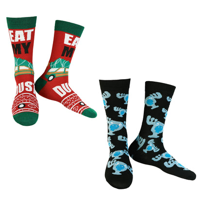 National Lampoon's Christmas Vacation Socks 5 Pair Crew Gift Box Shoe Size 6-12
