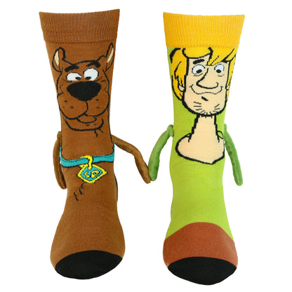 Scooby-Doo and Shaggy Crew Socks 3D Novelty Hand Holding 1 Pair