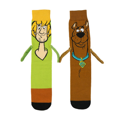 Scooby-Doo and Shaggy Crew Socks 3D Novelty Hand Holding 1 Pair