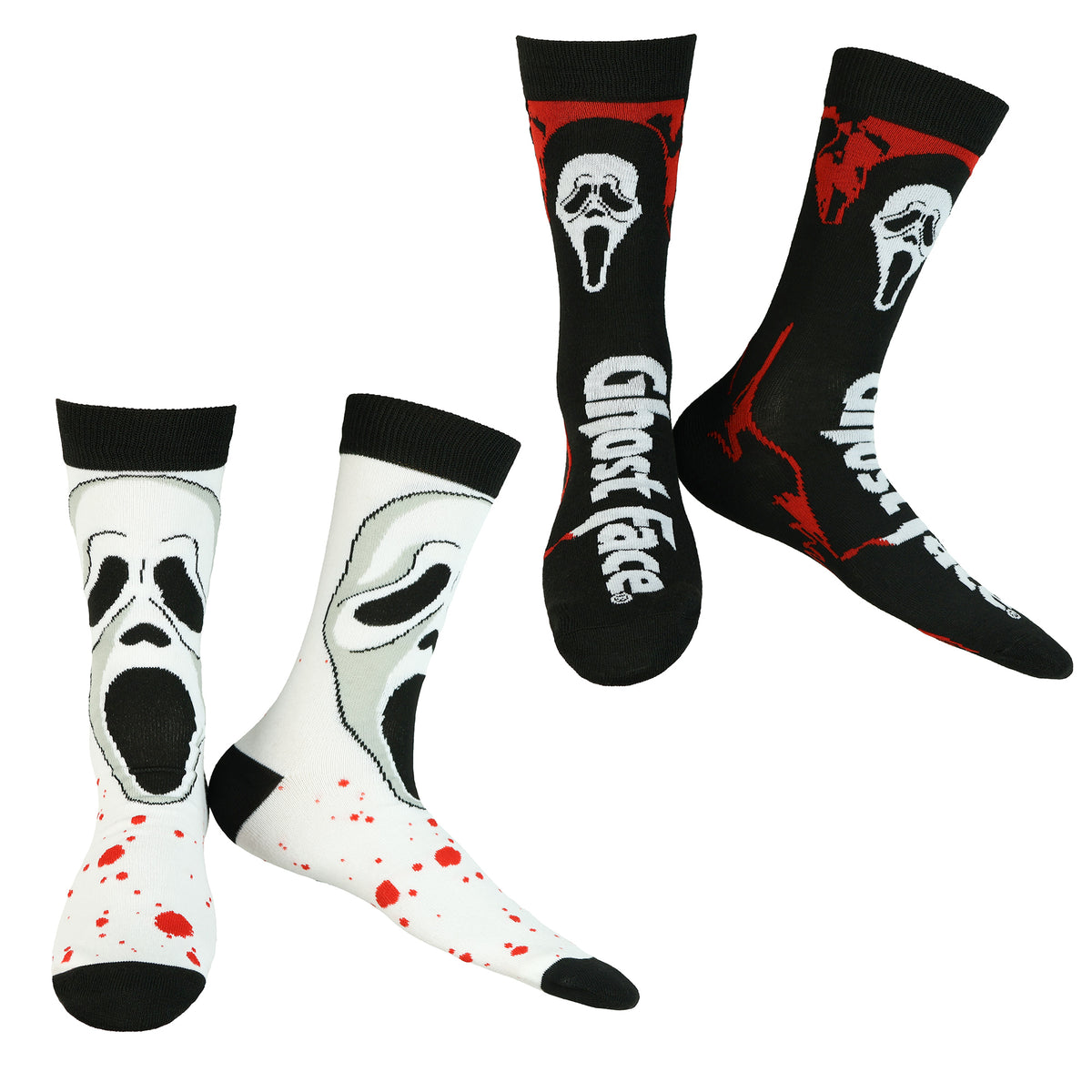 Ghostface Socks Men's Crew Ankle Sock Coffin Box Set 7 Pair Size 6-12