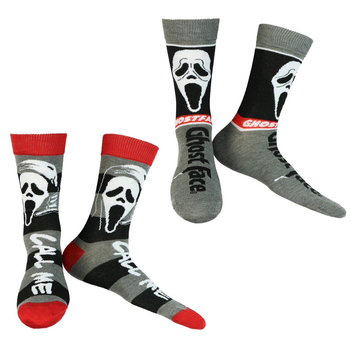 Ghostface Socks Men's Crew Ankle Sock Coffin Box Set 7 Pair Size 6-12