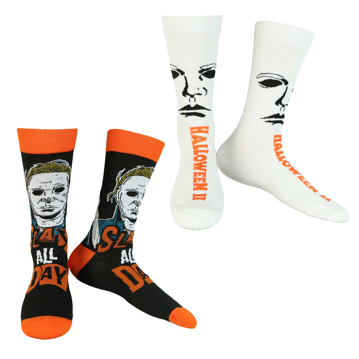 Halloween II Socks Michael Myers Men's Crew Ankle Sock Coffin Box 7 Pair