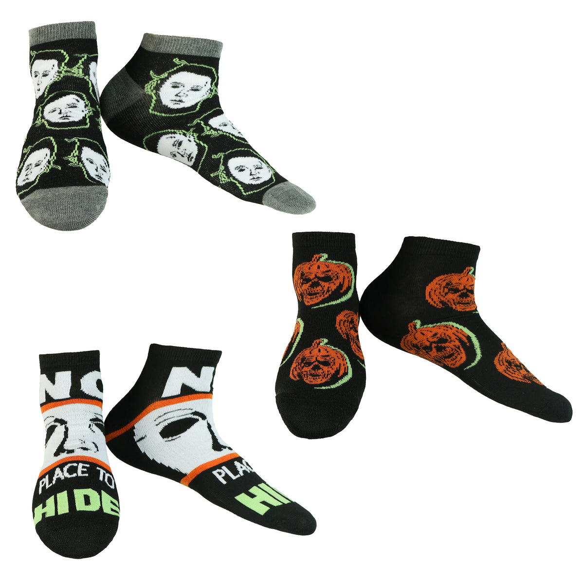 Halloween II Socks Michael Myers Men's Crew Ankle Sock Coffin Box 7 Pair