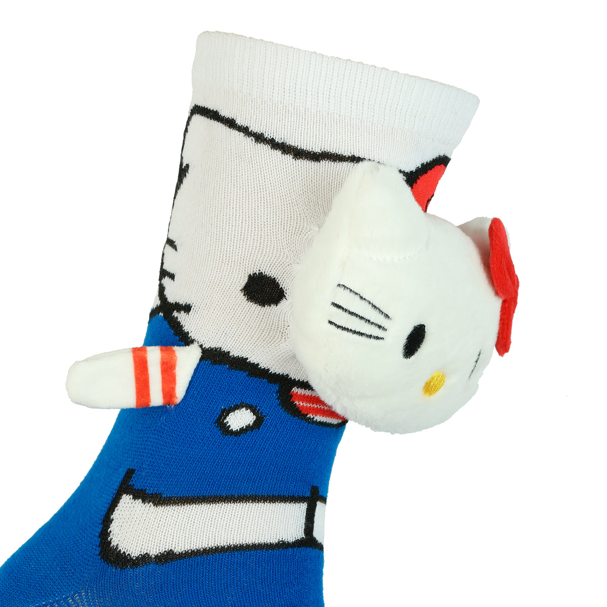 Sanrio Hello Kitty Crew Socks Women's 3D Plush Character 1 Pair OSFM