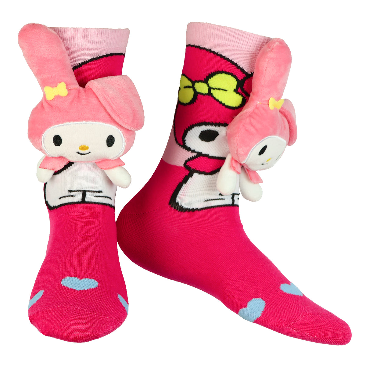 Sanrio My Melody Crew Socks Women's 3D Plush Character 1 Pair OSFM