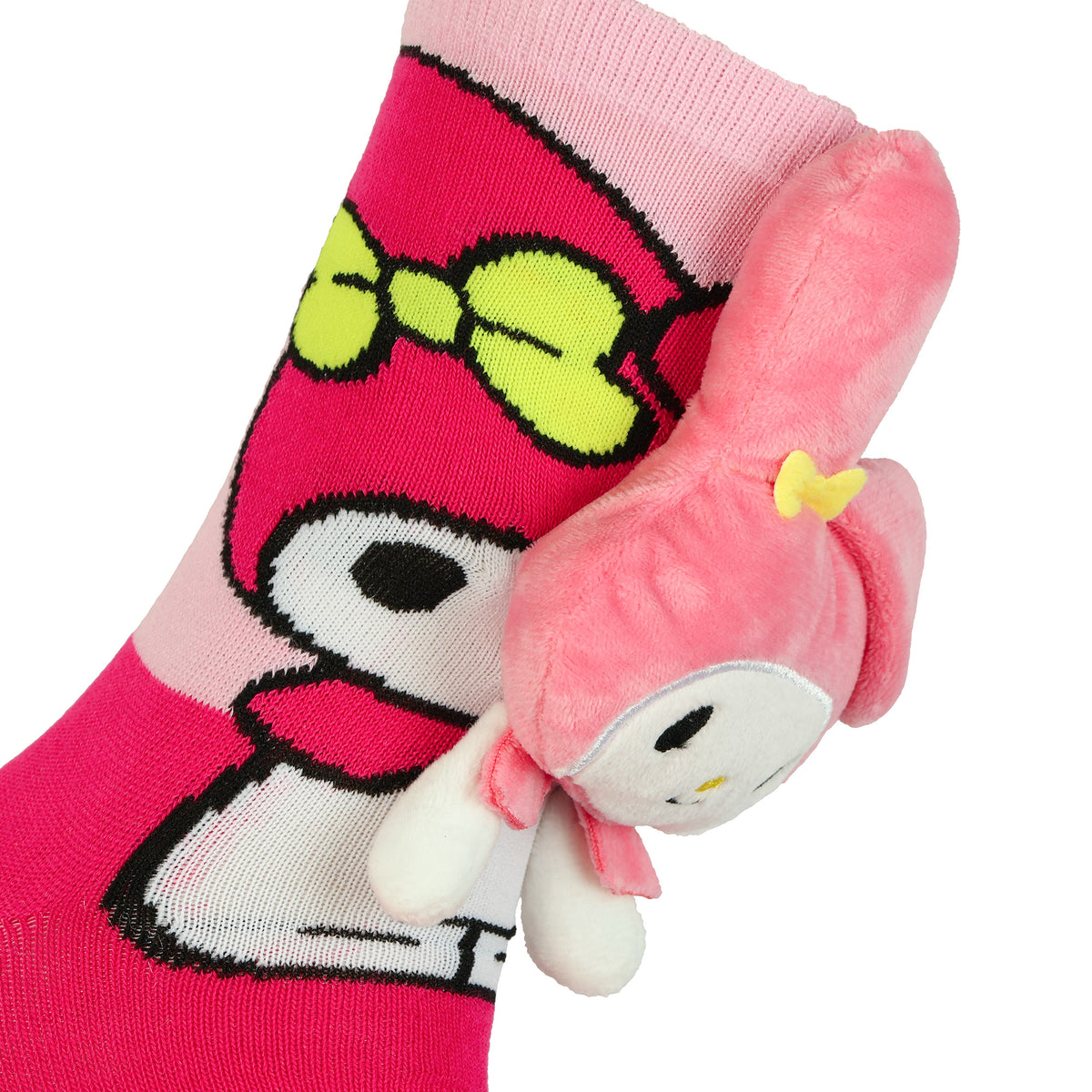 Sanrio My Melody Crew Socks Women's 3D Plush Character 1 Pair OSFM