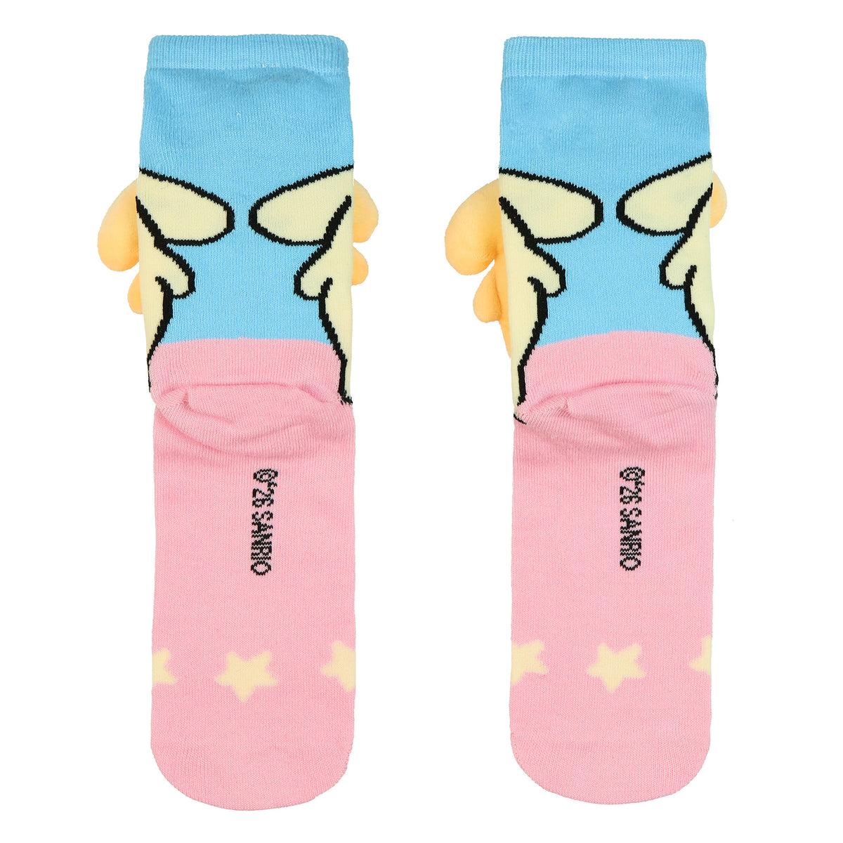Sanrio Pompompurin Crew Socks Women's 3D Plush Character 1 Pair OSFM