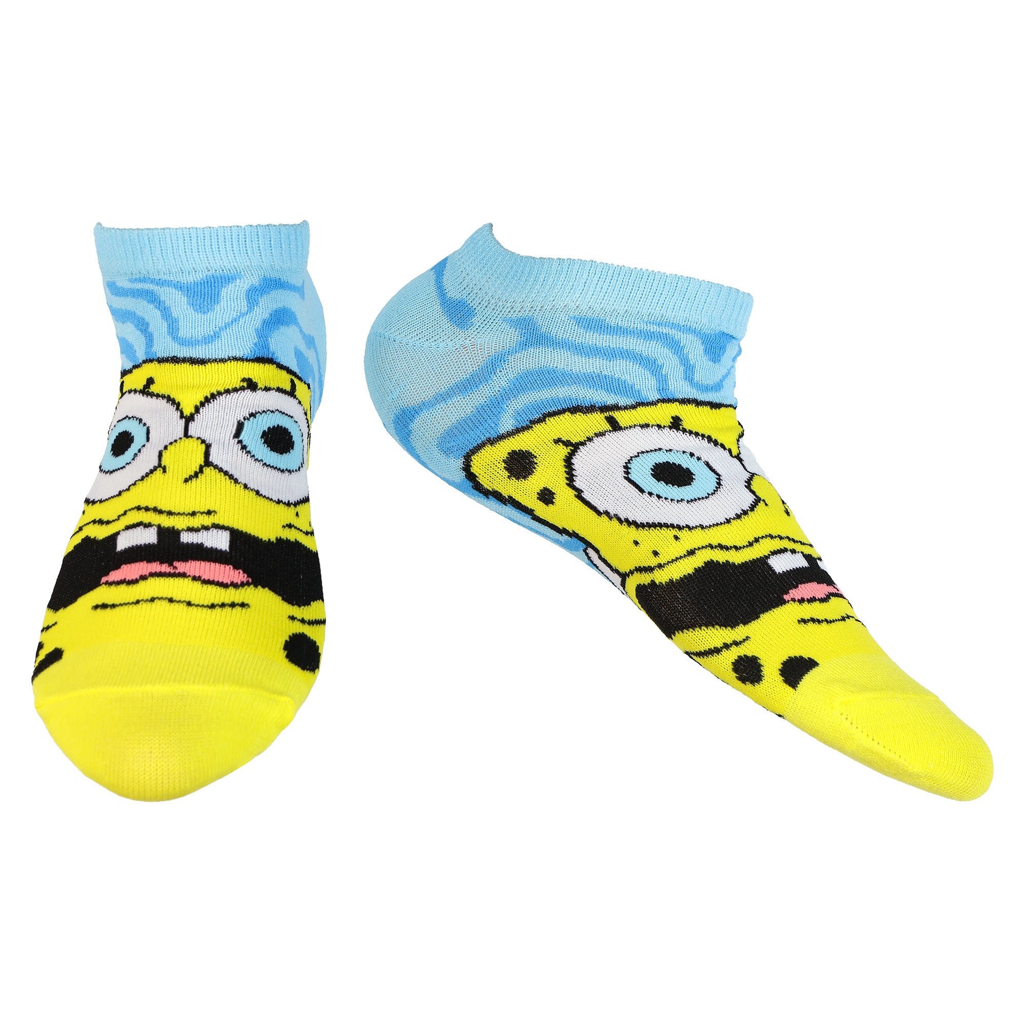 SpongeBob SquarePants Character Design 5 Pack Low-Cut Socks, 5 Pair