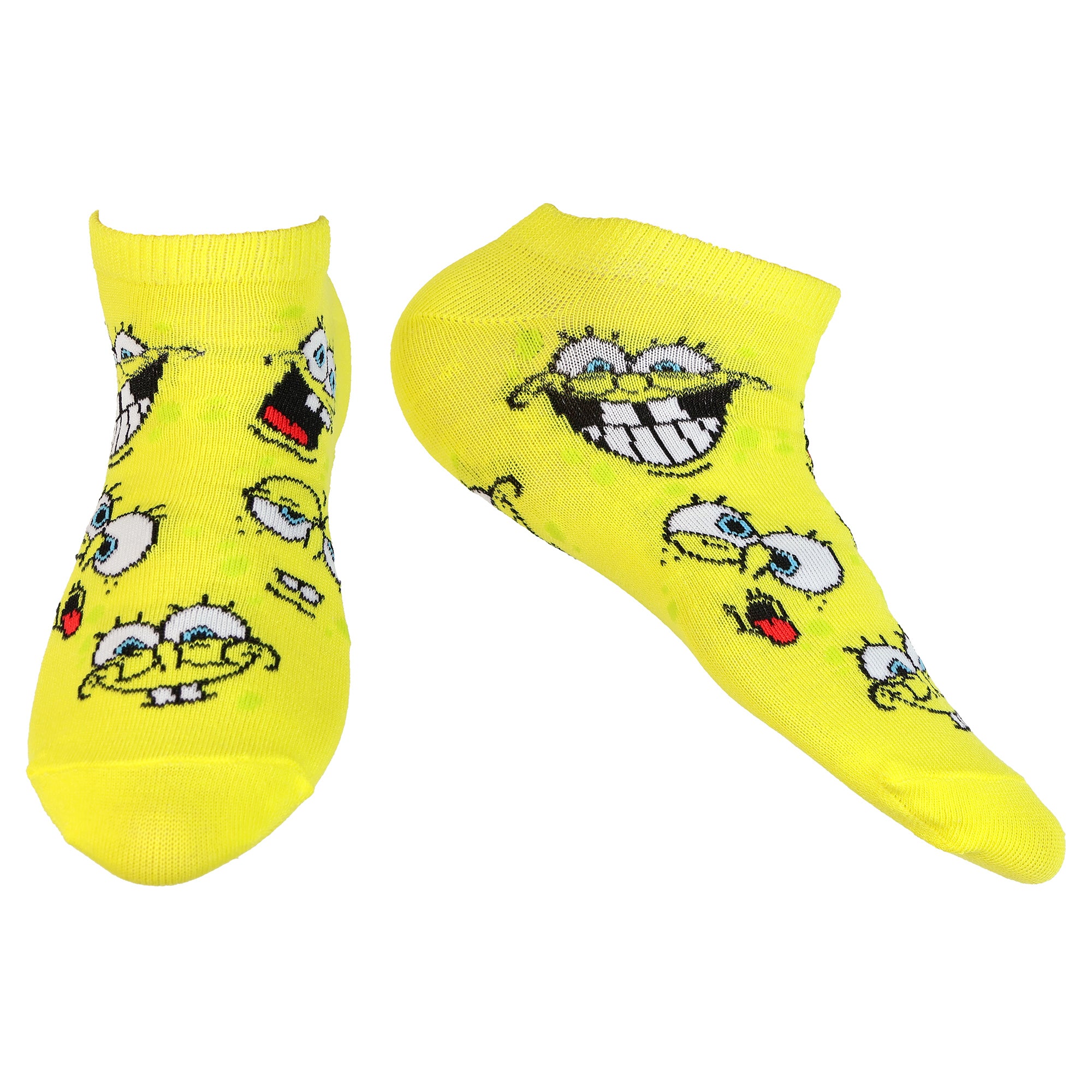 SpongeBob SquarePants Character Design 5 Pack Low-Cut Socks, 5 Pair