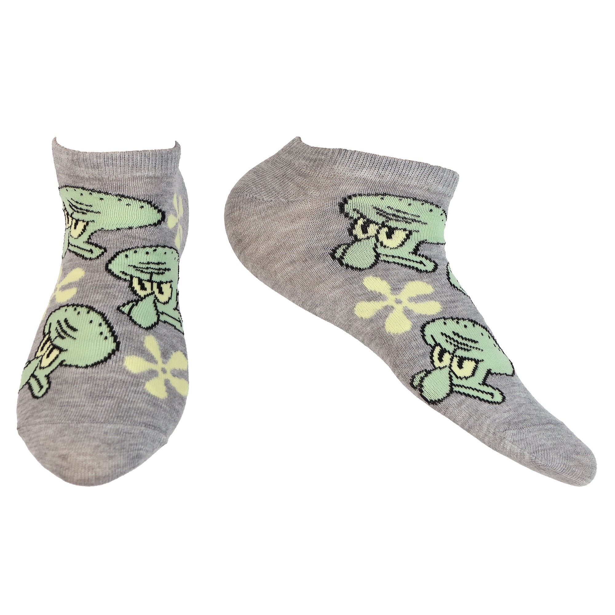 SpongeBob SquarePants Character Design 5 Pack Low-Cut Socks, 5 Pair