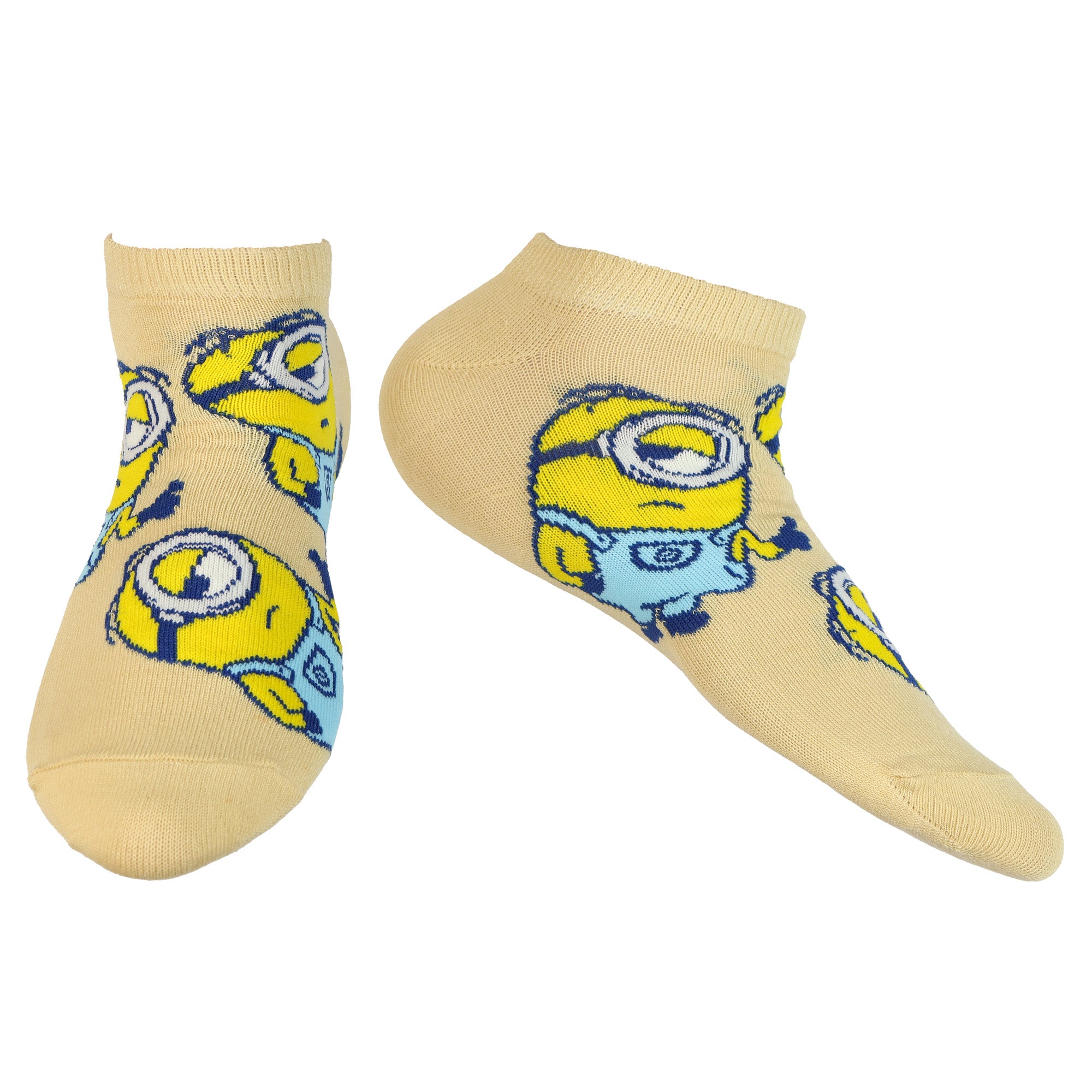 Minions Assorted Character Designs 5 Pack Low Cut Ankle Socks, 5 Pair