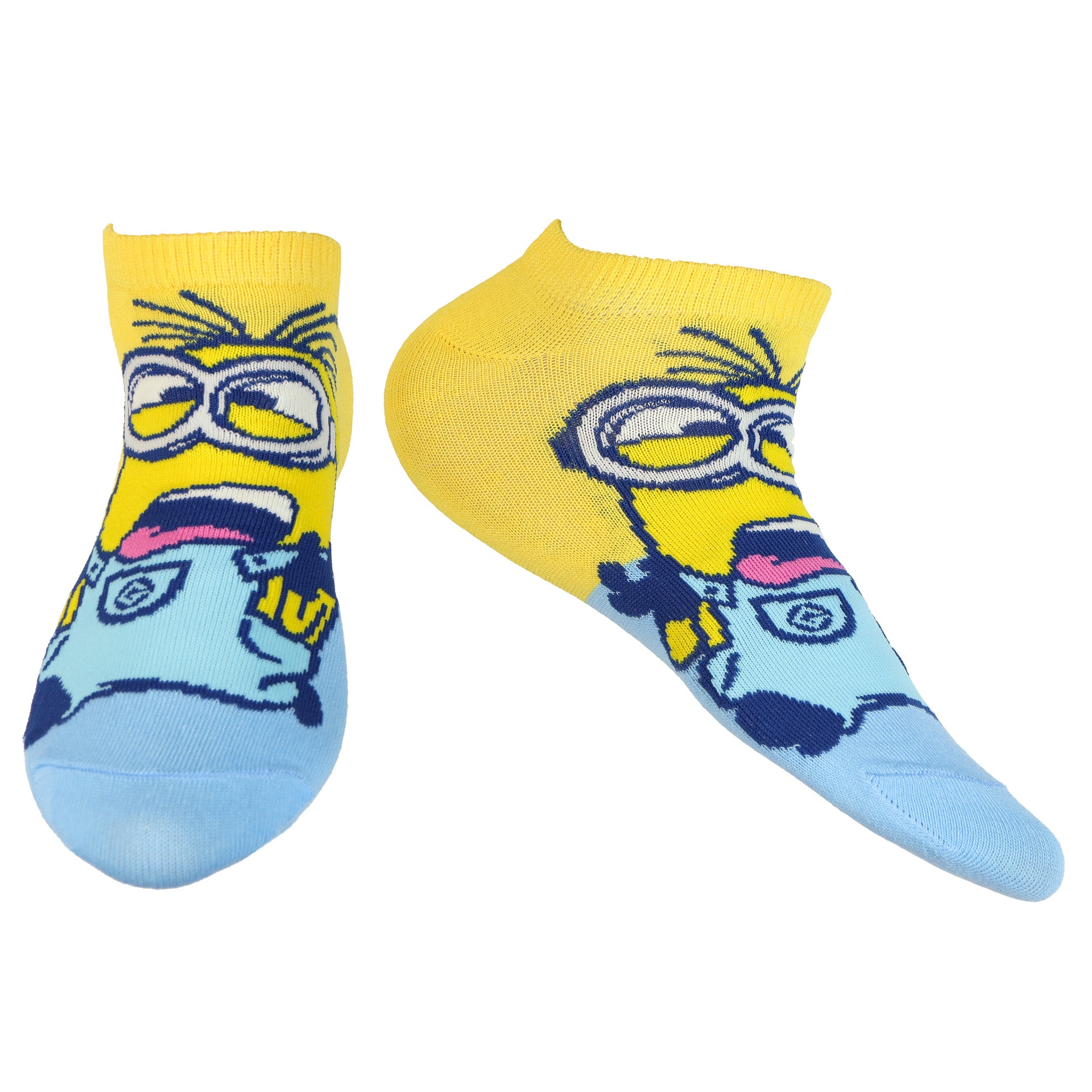 Minions Assorted Character Designs 5 Pack Low Cut Ankle Socks, 5 Pair