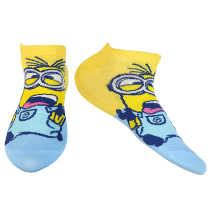 Minions Assorted Character Designs 5 Pack Low Cut Ankle Socks, 5 Pair