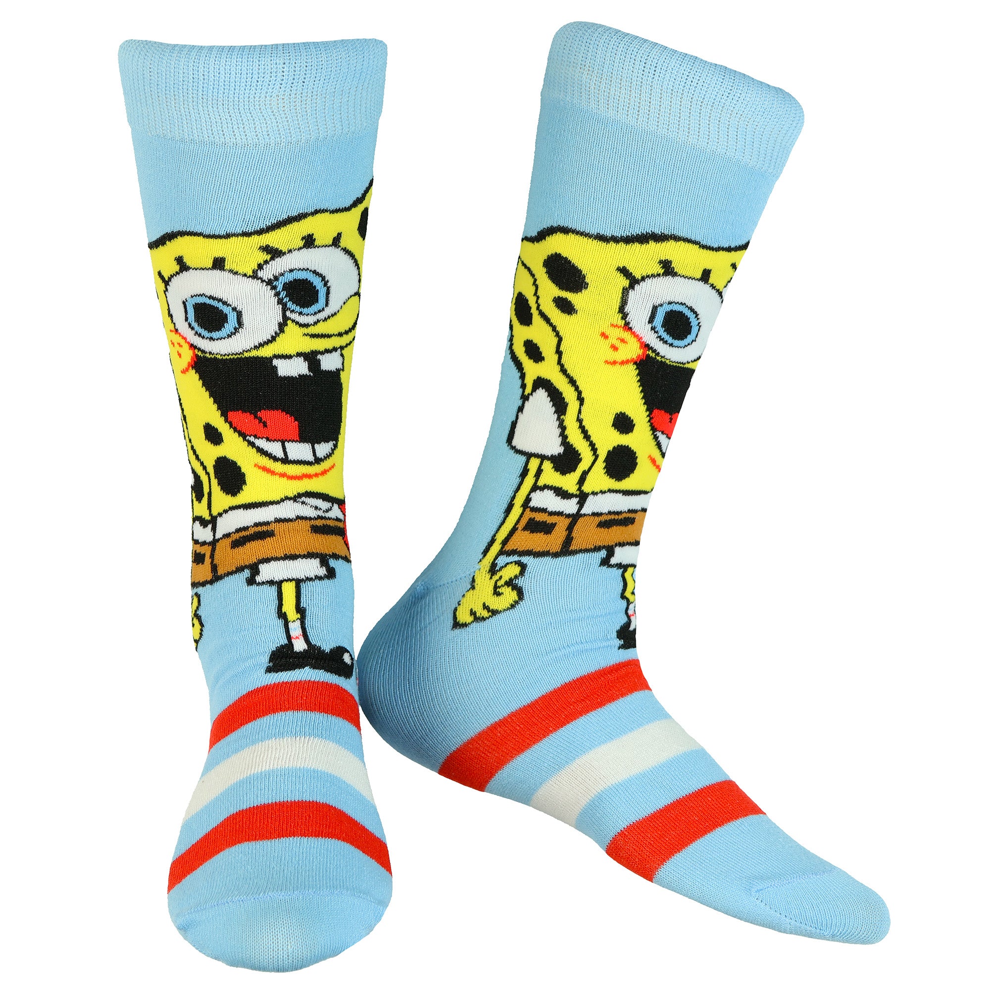 Nickelodeon SpongeBob SquarePants Crew Socks Men's 3 Pair Character Designs OSFM