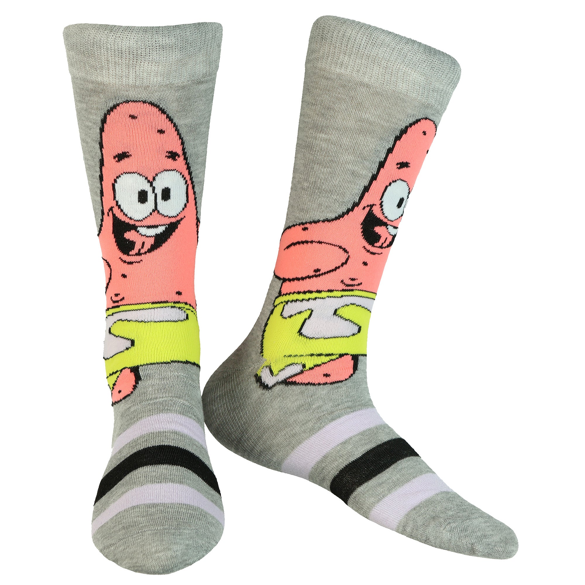 Nickelodeon SpongeBob SquarePants Crew Socks Men's 3 Pair Character Designs OSFM