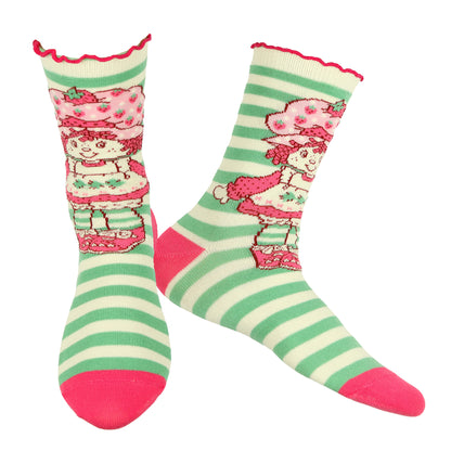 Strawberry Shortcake Crew Socks Women's Character Design 5-Pair, Shoe Size 5-10