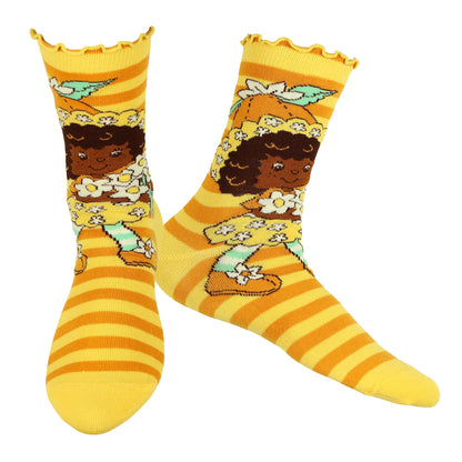 Strawberry Shortcake Crew Socks Women's Character Design 5-Pair, Shoe Size 5-10