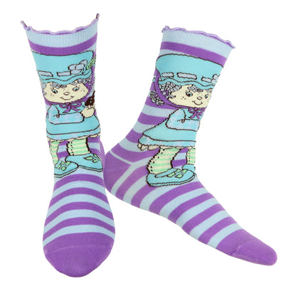 Strawberry Shortcake Crew Socks Women's Character Design 5-Pair, Shoe Size 5-10