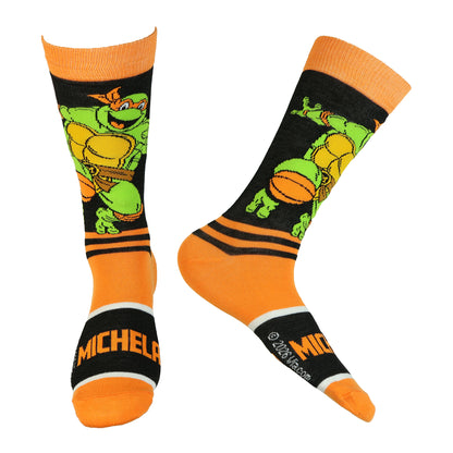 Teenage Mutant Ninja Turtles 5-Pack Character Mid-Calf Crew Socks Size 6-12