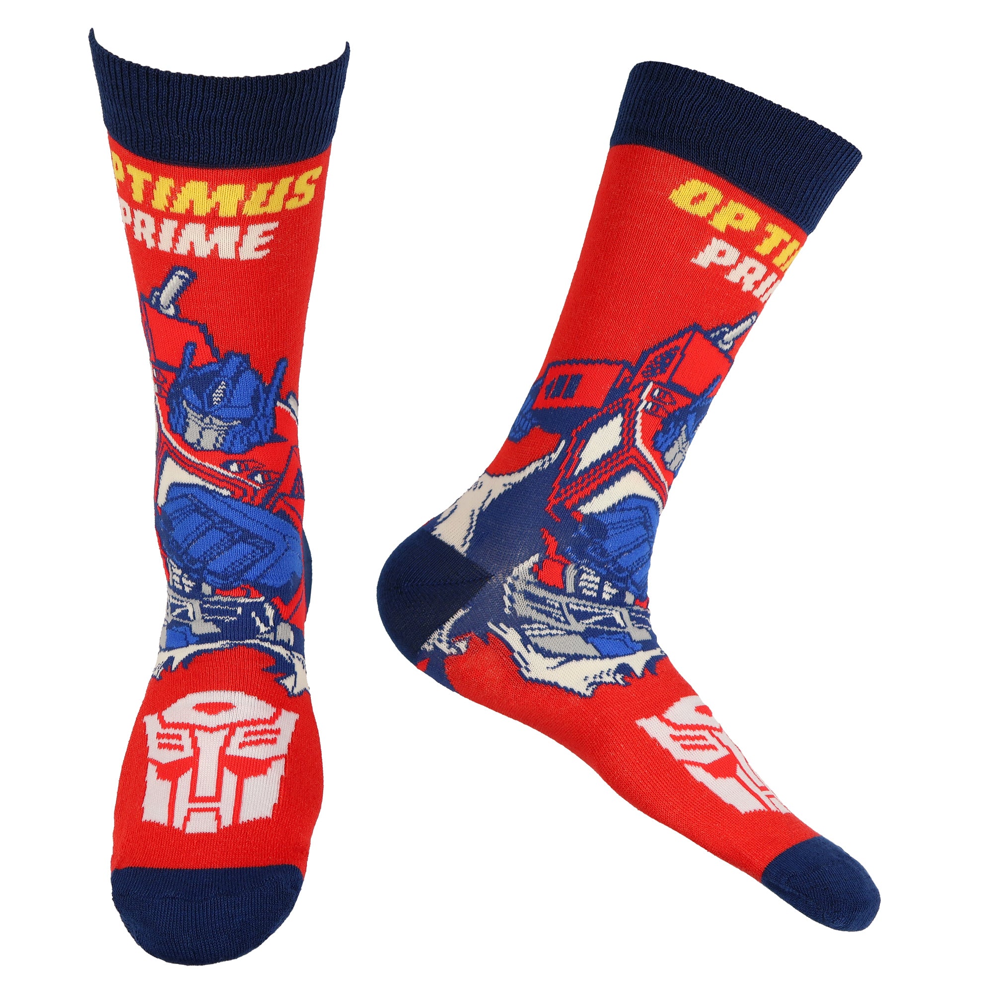 Transformers Crew Socks Men's Decepticon vs Autobot 5-Pack, Shoe Size 6-12