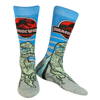 Jurassic World Crew Socks Dinosaur-Inspired Designs Men's Mid Calf 5 Pair OSFM