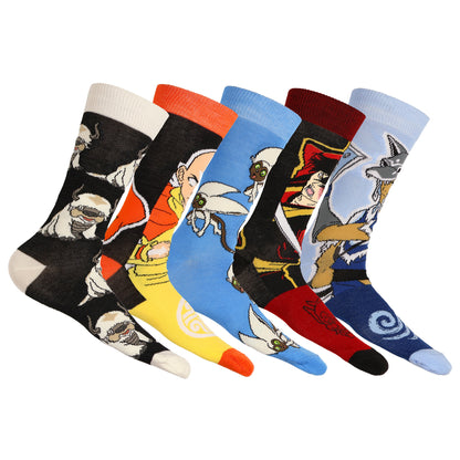 Nickelodeon Avatar: The Last Airbender Crew Socks Men's 5-Pack, Size 6-12