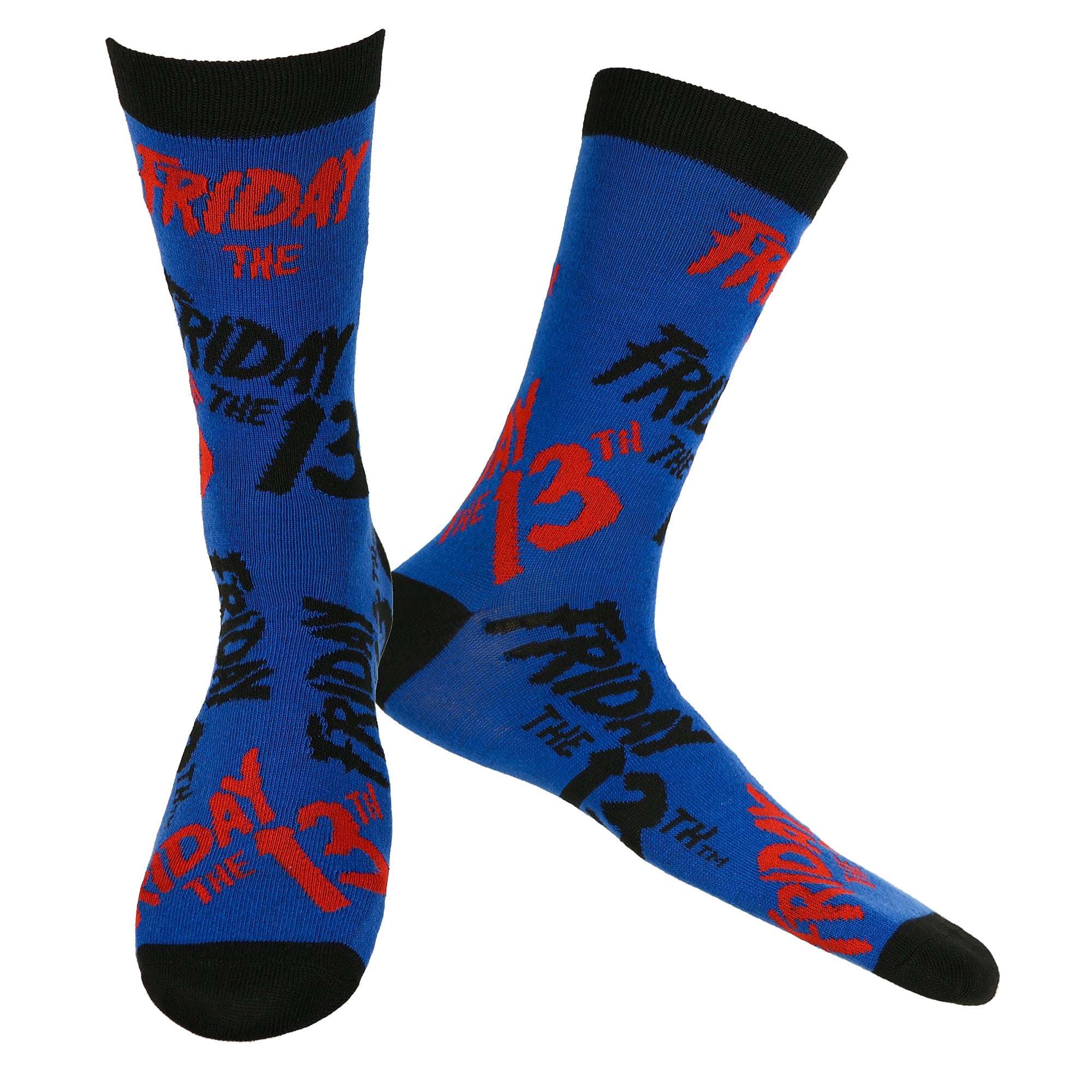 Friday The 13th Crew Socks Jason Voorhees with DIY Mask, 6 Pair, Shoe Size 6-12