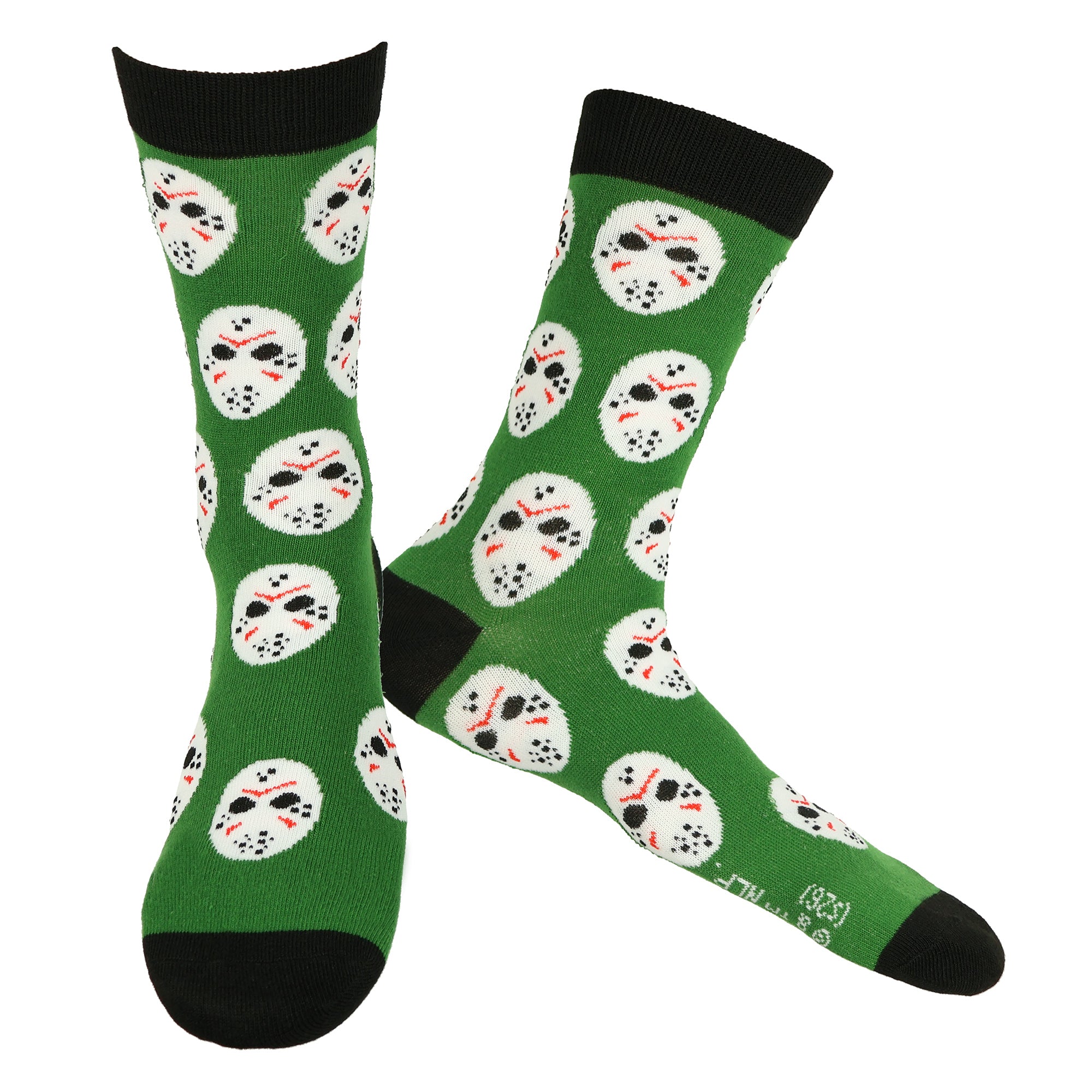 Friday The 13th Crew Socks Jason Voorhees with DIY Mask, 6 Pair, Shoe Size 6-12