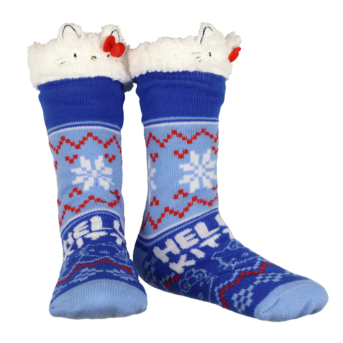 Hello Kitty Fluffy Fleece Lined Adult Non Slip Cabin Crew Sock Slippers
