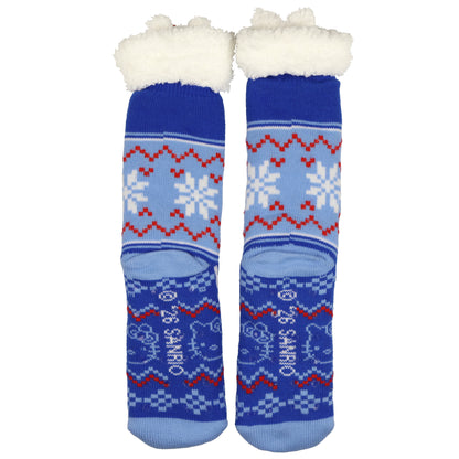 Hello Kitty Fluffy Fleece Lined Adult Non Slip Cabin Crew Sock Slippers