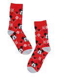 Disney Mickey Mouse Holiday Christmas Sweater Women's Crew Socks 5 Pack