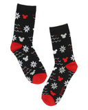 Disney Mickey Mouse Holiday Christmas Sweater Women's Crew Socks 5 Pack