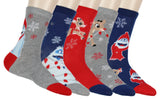 Rudolph The Red-Nosed Reindeer Women's Rudolph And Bumble Crew Socks 5 Pack